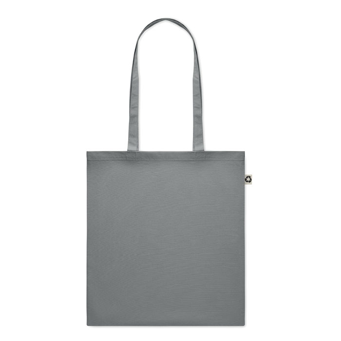 Sac shopping promotionnel en coton recyclé 140g Gris foncé